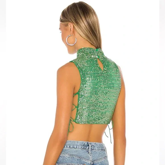 21 Crop Top in Green h:ours - Picture 2 of 4